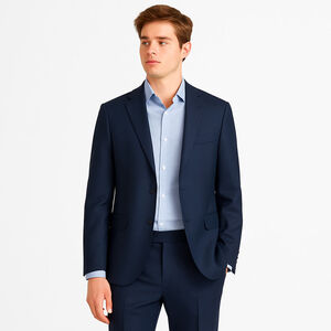 Massimo Dutti Men's Italian Fabric Blue Pattern Dress Shirt EUR 42 / US 16.5